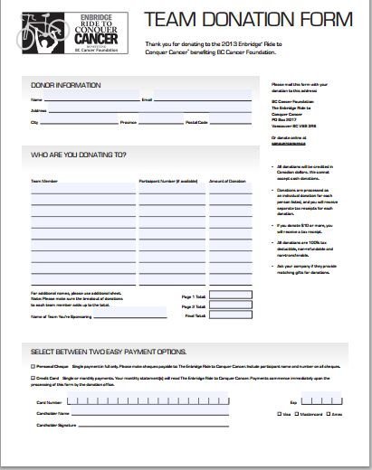 Sample free donation form