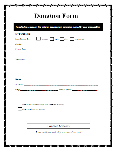Donation Form