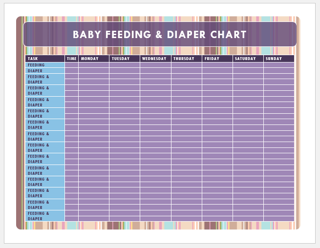 Baby Feeding and diaper log